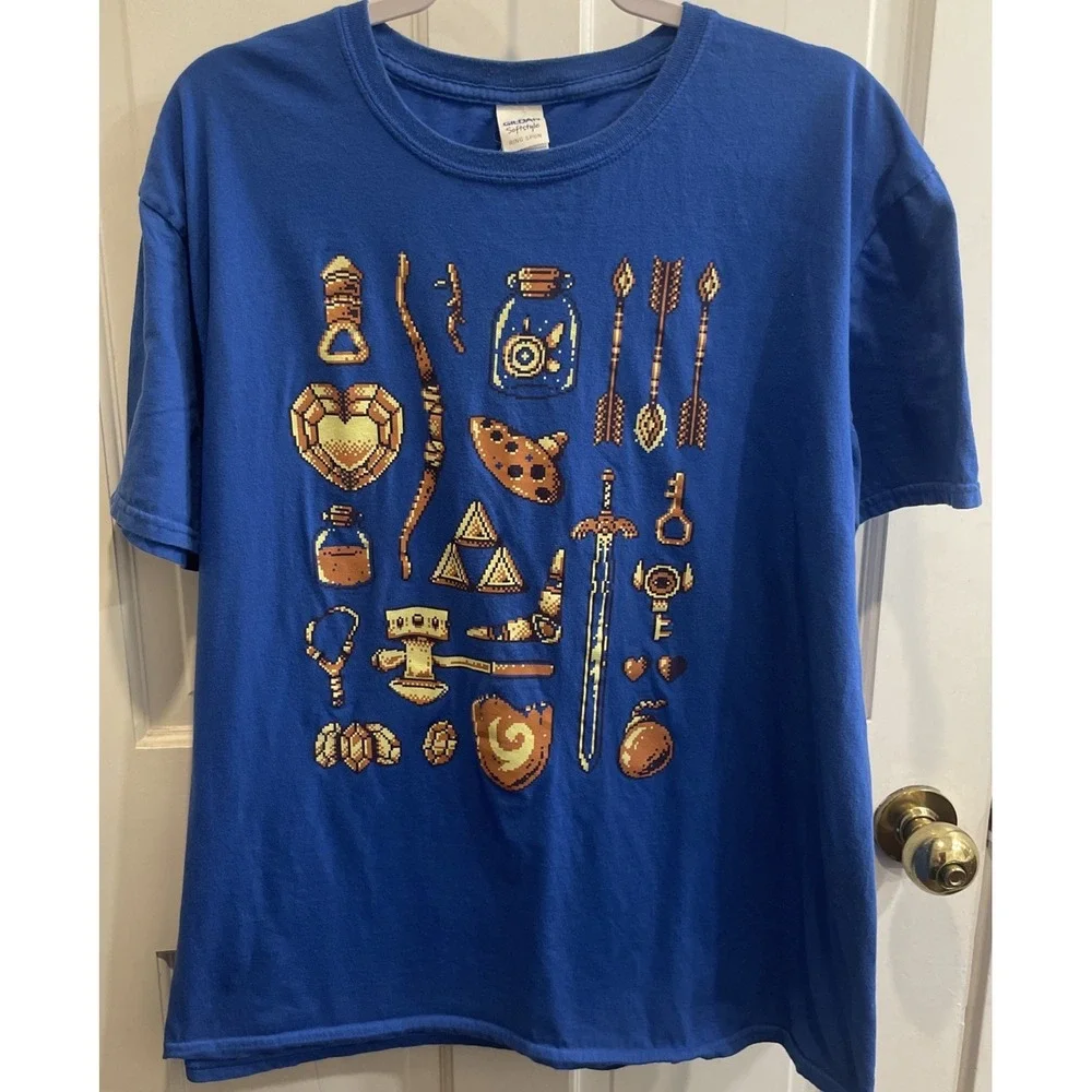 Legend of Zelda XLARGE Shirt Retro NES Nintendo VTG gamer tshirt